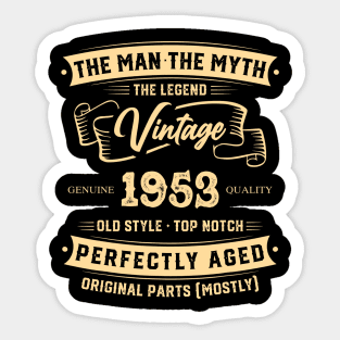 The Legend Vintage 1953 Perfectly Aged Sticker